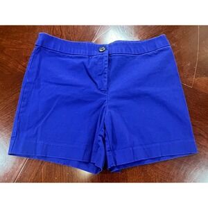 Worthington Modern Fit Royal Blue Chino Shorts Womens Size 8 Stretch Cotton EUC
